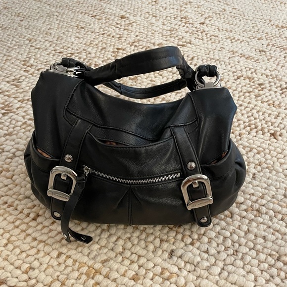 b. markowsky Leather Two Handled Shoulder Bag Black - Picture 6 of 17